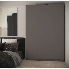 Изображение товара Шкаф РВК распашной Мика 1500 с ящ.внутри (Графит) 1500х2200х480