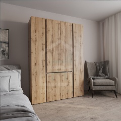 Изображение товара Распашной шкаф РВК Сура 2 1500х2100х480 коричневый для одежды и белья