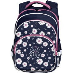 Изображение товара Рюкзак Creativiki РОМАШКИ 20 л синий для школьников с эргономичной спинкой