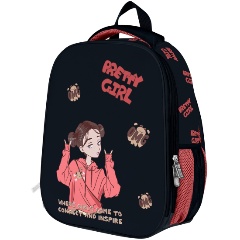 Изображение товара Рюкзак Schoolformat ERGONOMIC LIGHT 2 АНИМЕ ДЕВОЧКА 21л черный 38х29х19
