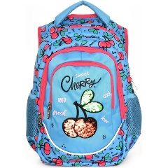 Изображение товара Рюкзак Schoolformat SOFT 3 CHERRIES 22 л голубой 40х28х20 см мягкий 3 отделения