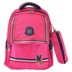 Изображение товара Рюкзак Sun eight SE-2696 с пеналом ярко-розовый/темно-синий 38х28х13 см