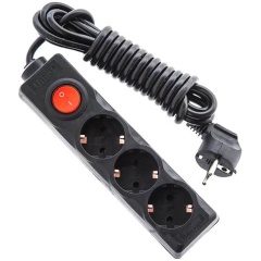 Изображение товара Удлинитель S-GCD3-3B BLACK Uniel