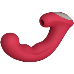 Изображение товара Вакуумный клиторальный стимулятор с отростком LE FRIVOLE Phoenix, цвет бордовый