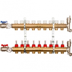 Изображение товара Распределительный коллектор STOUT SMB 0473 000009 с расходомерами 9 вых.