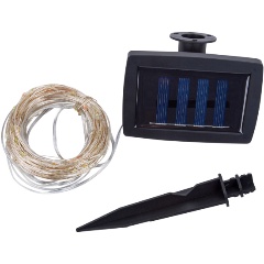 Изображение товара Гирлянда садовая на солнечной батарее «Роса» Uniel USL-S-128/PT30000 WARMWHITE DEW