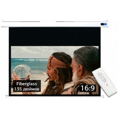 Изображение товара Настенно-потолочный моторизованный экран SAKURA PRINTING Cinema 135 16:9 Fiberglass