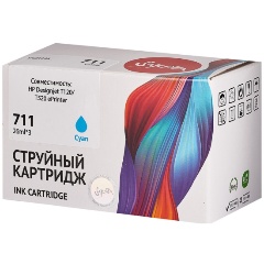 Изображение товара Струйный картридж SAKURA PRINTING Sakura CZ134A (№711 Cyan) для HP, голубой, 26 мл.
