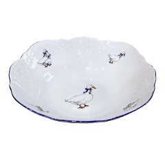 Изображение товара Круглый фарфоровый салатник BERNADOTTE с декором Гуси 19 см