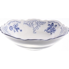Изображение товара Салатник BERNADOTTE 19 см с декором Синяя Роза из фарфора