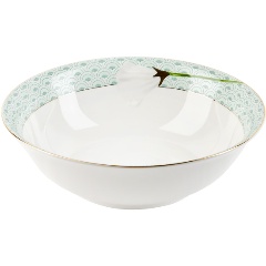 Изображение товара Салатник Nouvelle Sensuelle 1500 мл фарфор рисунок одуванчик золотая кайма