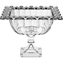 Изображение товара Салатник CRYSTAL BOHEMIA на ножке PIERCED, 29,5 см, хрусталь