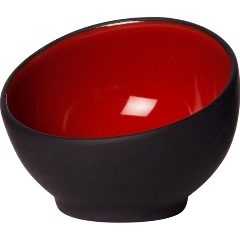 Изображение товара Салатник Revol для комплимента, 30 мл, 7 см, керамика, черный/красный (03031480)