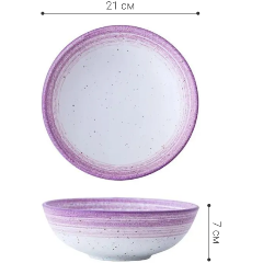Изображение товара Салатник Homium Melody, керамический, лиловый, D21 см (E630B0101)