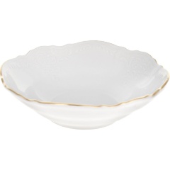 Изображение товара Круглый фарфоровый салатник Bernadotte 13 см с золотой отводкой