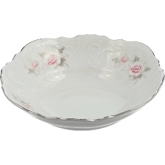Изображение товара Салатник Bernadotte "Бледные розы отводка платина" 19 см