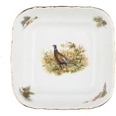 Изображение товара Салатник квадратный Bernadotte "Охотничьи сюжеты" 16 см