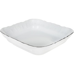 Изображение товара Салатник квадратный Bernadotte "Деколь, отводка платина" 25 см