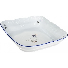 Изображение товара Салатник квадратный Bernadotte "Гуси" 25 см