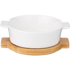 Изображение товара Салатник с ручками LEFARD "native" на дерев. подставке 15,3х12,9х5,5 см