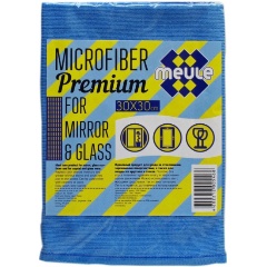 Изображение товара Салфетка MEULE PREMIUM, микрофибра, для стекол и зеркал, 30х30см