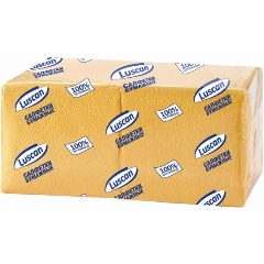 Изображение товара Салфетки бумажные 24x24 см 1-сл Luscan Profi Pack желтые, 400 листов