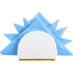 Изображение товара Стильная салфетница Elan Gallery "Розы" на деревянной подставке, фарфор и бамбук