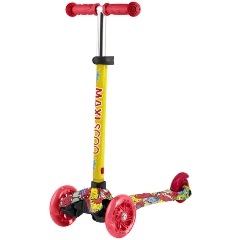 Изображение товара Самокат Maxiscoo "Baby" (2022), со светящимися колесами, с рисунком Монстры