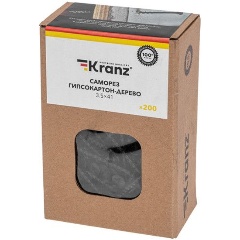 Изображение товара Саморез гипсокартон-дерево KRANZ 3.5х41, 200 шт.