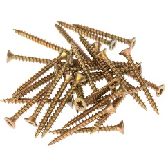 Изображение товара Саморез универсальный KRANZ 5х40 мм, желтый цинк, 20 шт.