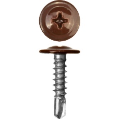 Изображение товара Саморезы ПШМ-С со сверлом для листового металла, 19 х 4.2 мм, 450 шт, RAL-8017 шоколадно-коричневый, ЗУБР 300211-42-019-8017