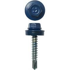 Изображение товара Саморезы СКД кровельные, RAL 5005 синий насыщенный, 29 х 4.8 мм, 2 500 шт, для деревянной обрешетки, ЗУБР Профессионал 4-300310-48-029-5005