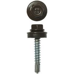 Изображение товара Саморезы СКД кровельные, RAL 8028 земельно-коричневый, 29 х 4.8 мм, 2 500 шт, для деревянной обрешетки, ЗУБР 4-300310-48-029-8028