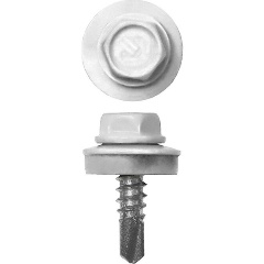 Изображение товара Саморезы СКМ кровельные, RAL 9003 белый, 19 x 5.5 мм, 2 500 шт, для металлических конструкций, ЗУБР Профессионал 4-300310-55-019-9003