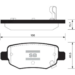 Изображение товара Колодки тормозные задние SANGSIN BRAKE для Chery Tiggo / Tagaz Tingo / Toyota Rav-4 II, 4 шт