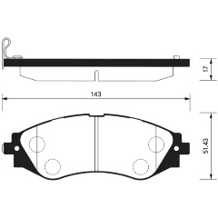Изображение товара Колодки тормозные передние SANGSIN BRAKE для CHEVROLET Lacetti 03-, SP1102, 4 шт