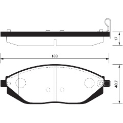 Изображение товара Передние тормозные колодки SANGSIN BRAKE для CHEVROLET Spark 10-