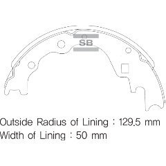 Изображение товара Колодки тормозные барабанные SANGSIN BRAKE для Hyundai Porter II / Kia Bongo, 4 шт