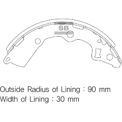 Изображение товара Колодки тормозные барабанные SANGSIN BRAKE для Kia Picanto BA1.0, 1.1 04-, SA154, 4 шт