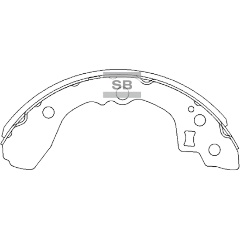 Изображение товара Колодки тормозные барабанные SANGSIN BRAKE для Kia RIO 1.3/1.5 00-02, 4 шт