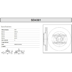 Изображение товара Передний тормозной диск SANGSIN BRAKE для MITSUBISHI ASX надежное торможение