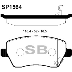 Изображение товара Передние тормозные колодки SANGSIN BRAKE для Nissan Micra Maxima