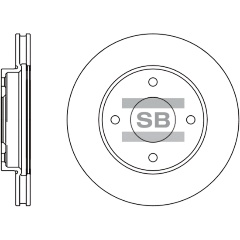 Изображение товара Диск тормозной передний SANGSIN BRAKE для NISSAN TIIDA, Micra / Lada Largus +ABS, 1 шт