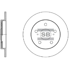 Изображение товара Диск тормозной задний SANGSIN BRAKE для Toyota Auris 2007->, 1 шт