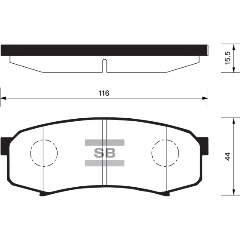 Изображение товара Колодки тормозные задние SANGSIN BRAKE для Toyota LAND CRUISER KDJ120,KDJ125 02-, 4 шт