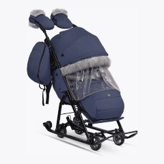 Изображение товара Санки-коляска Nika Ника Детям 7-5SК Темно-синий