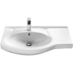 Изображение товара Раковина Santek Коралл-83 правый с отверстием под смеситель белая фарфор