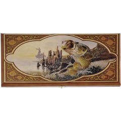 Изображение товара Нарды "Рыбалка" САВАННА в деревянной коробке SA-RI-M