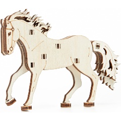 Изображение товара Деревянный 3D пазл DROVO Огненная лошадь