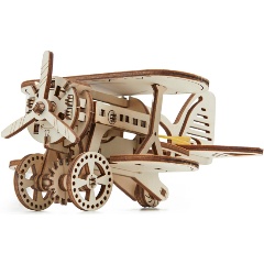 Изображение товара Деревянный конструктор DROVO Самолет Биплан для сборки и игр